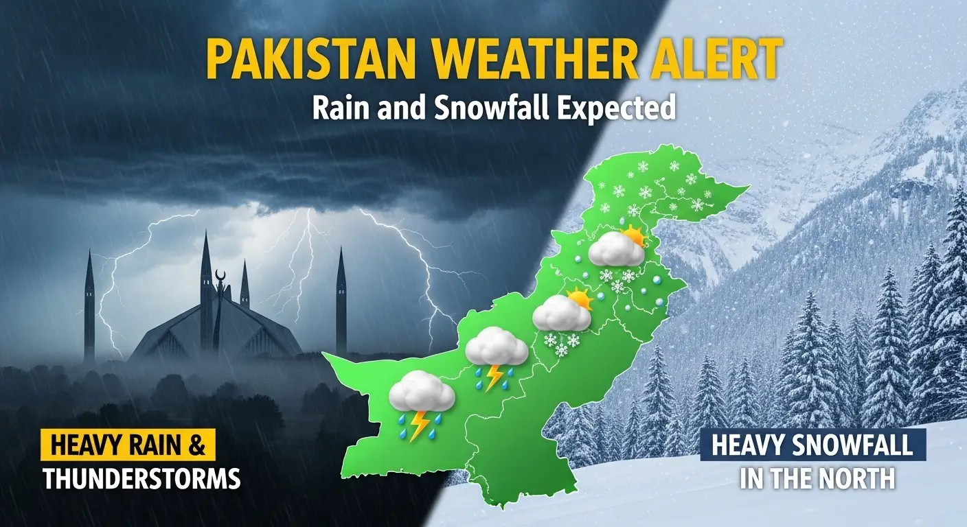 Pakistan Weather Alert Rain and Snowfall Expected